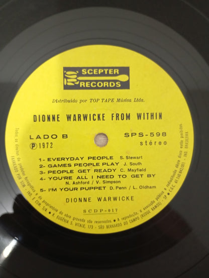 Lp Vinil Dionne Warwick From Within Capa Dupla