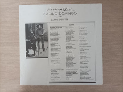 Lp Vinil Placido Domingo Perhaps Love Com Encarte Importado