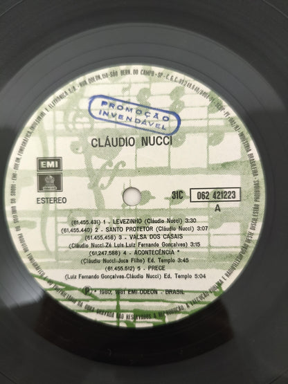 Lp Vinil Claudio Nucci 1981 Com Encarte