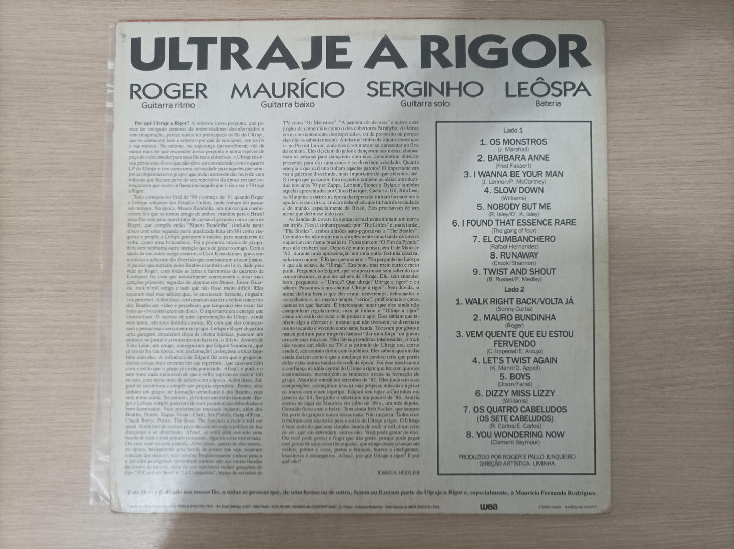 Disco Vinil Por Quê Vol. 1 Ultraje A Rigor A