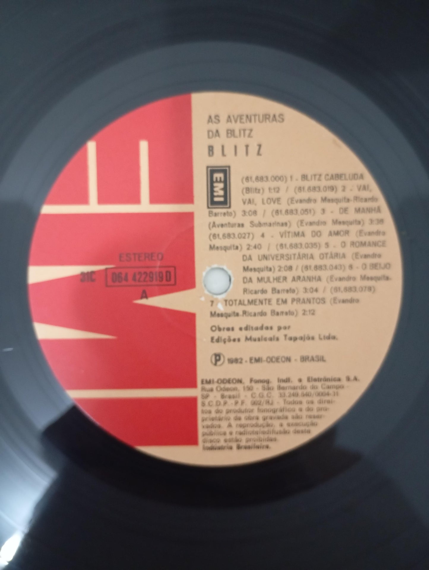 Lp Vinil Blitz As Aventuras Da Blitz Com Encarte