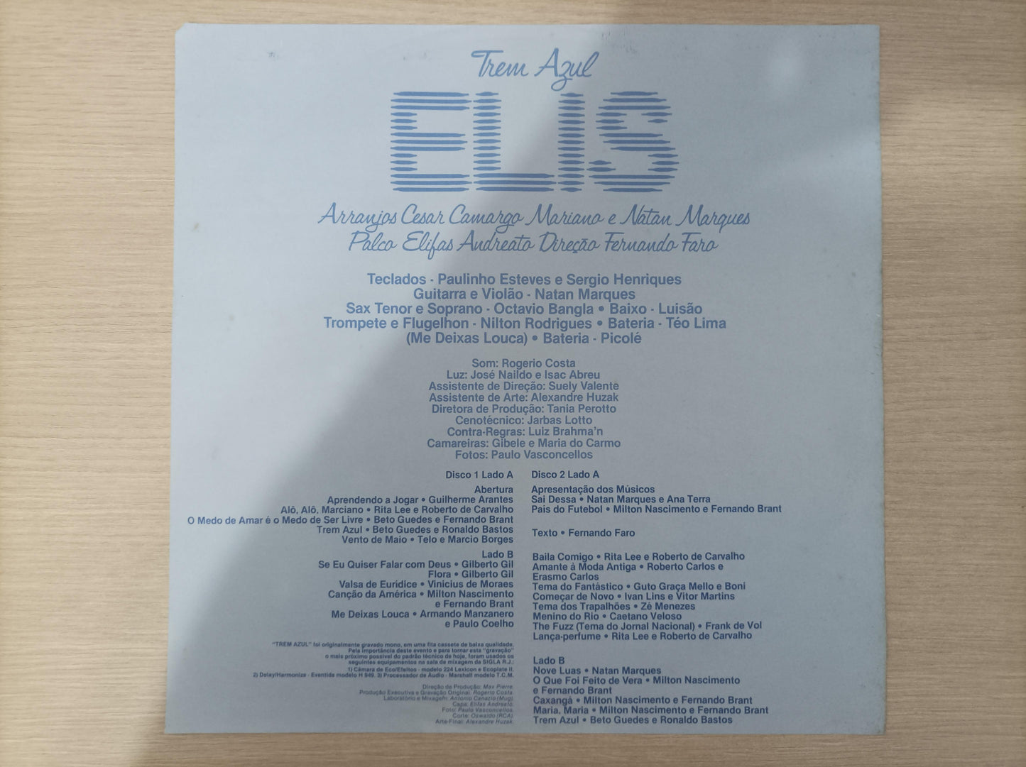 Lp Vinil Elis Regina Trem Azul Duplo Com Encarte