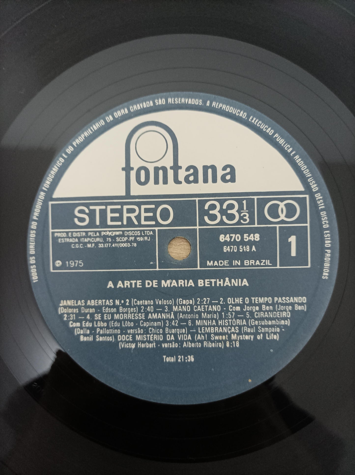 Lp Vinil Maria Bethânia A arte de Duplo