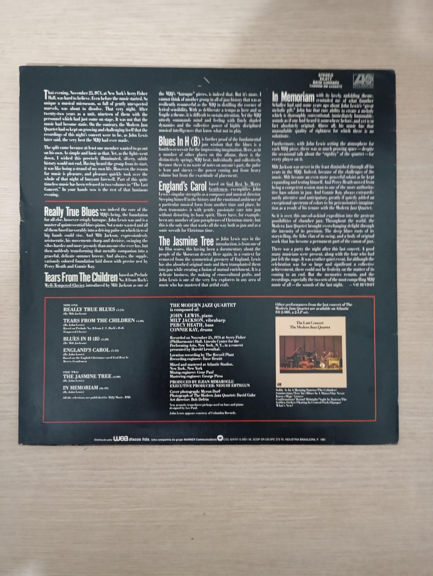 Lp Vinil The Modern Jazz Quartet More From The Last Concert