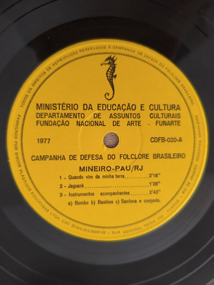 Compacto Vinil Folclore Brasileiro 20 Mineiro-Pau / RJ