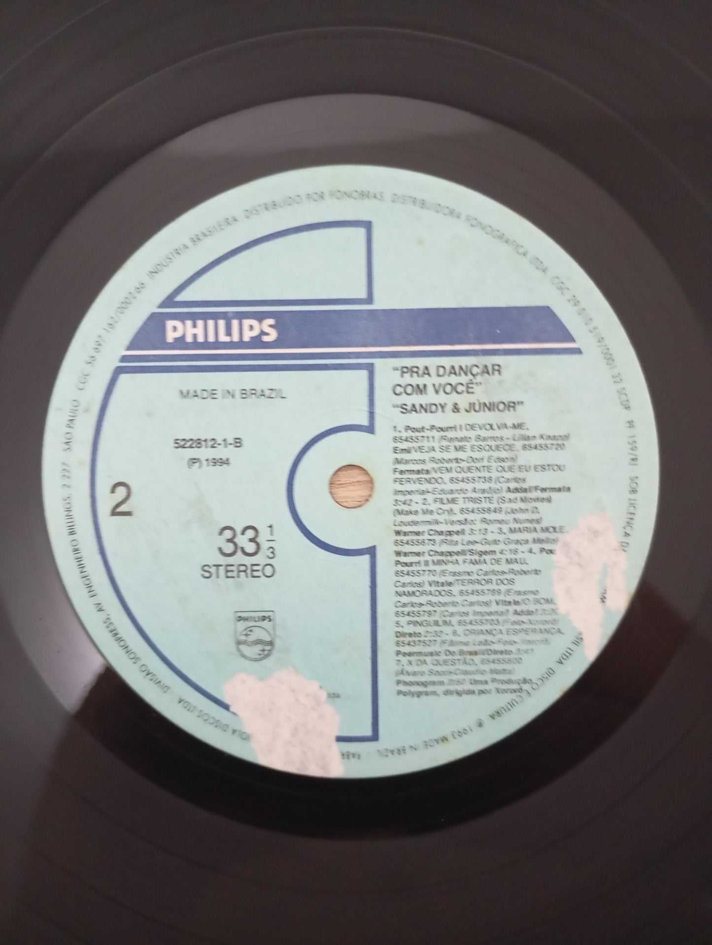 Lp Vinil Sandy & Junior Pra Dançar Com Você Com Encarte