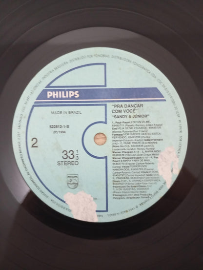 Lp Vinil Sandy & Junior Pra Dançar Com Você Com Encarte