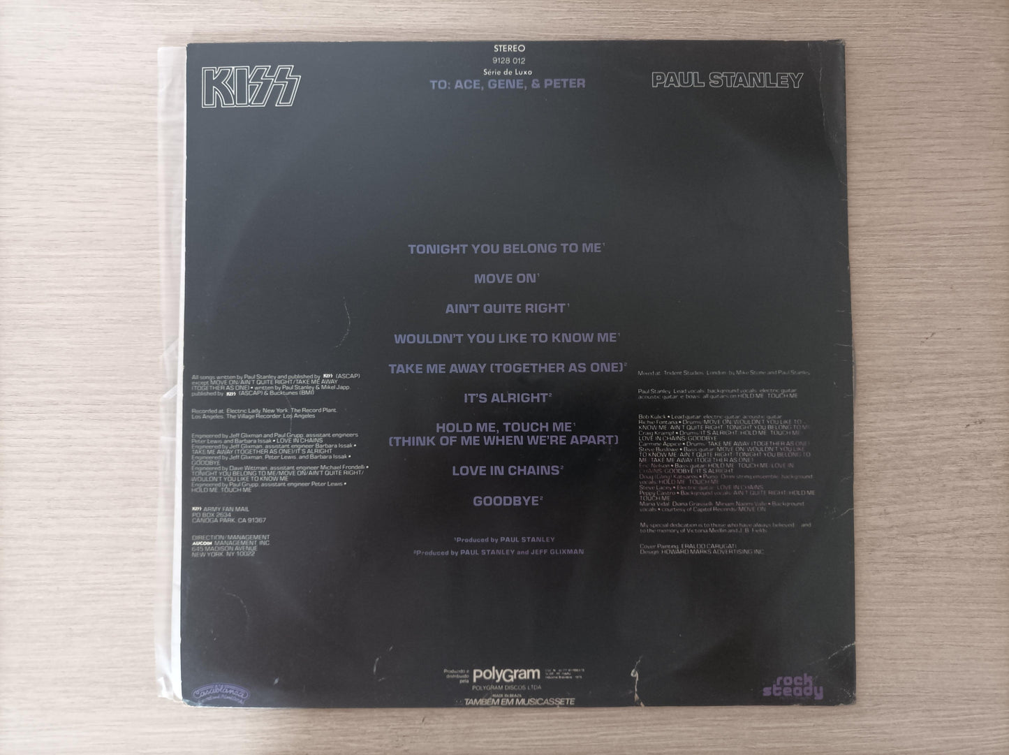 Lp Vinil Kiss Paul Stanley Com Encarte