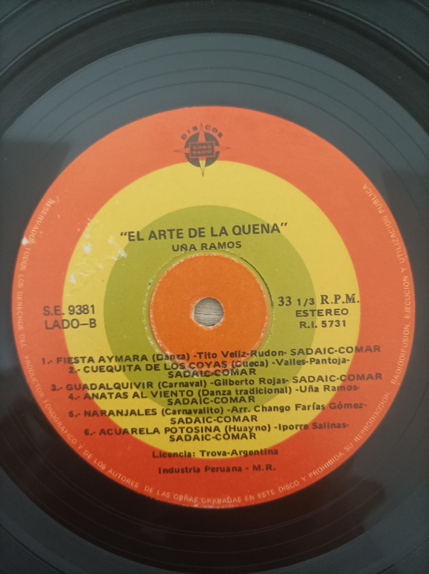 Lp Vinil Uña Ramos El Arte De La Quena Importado