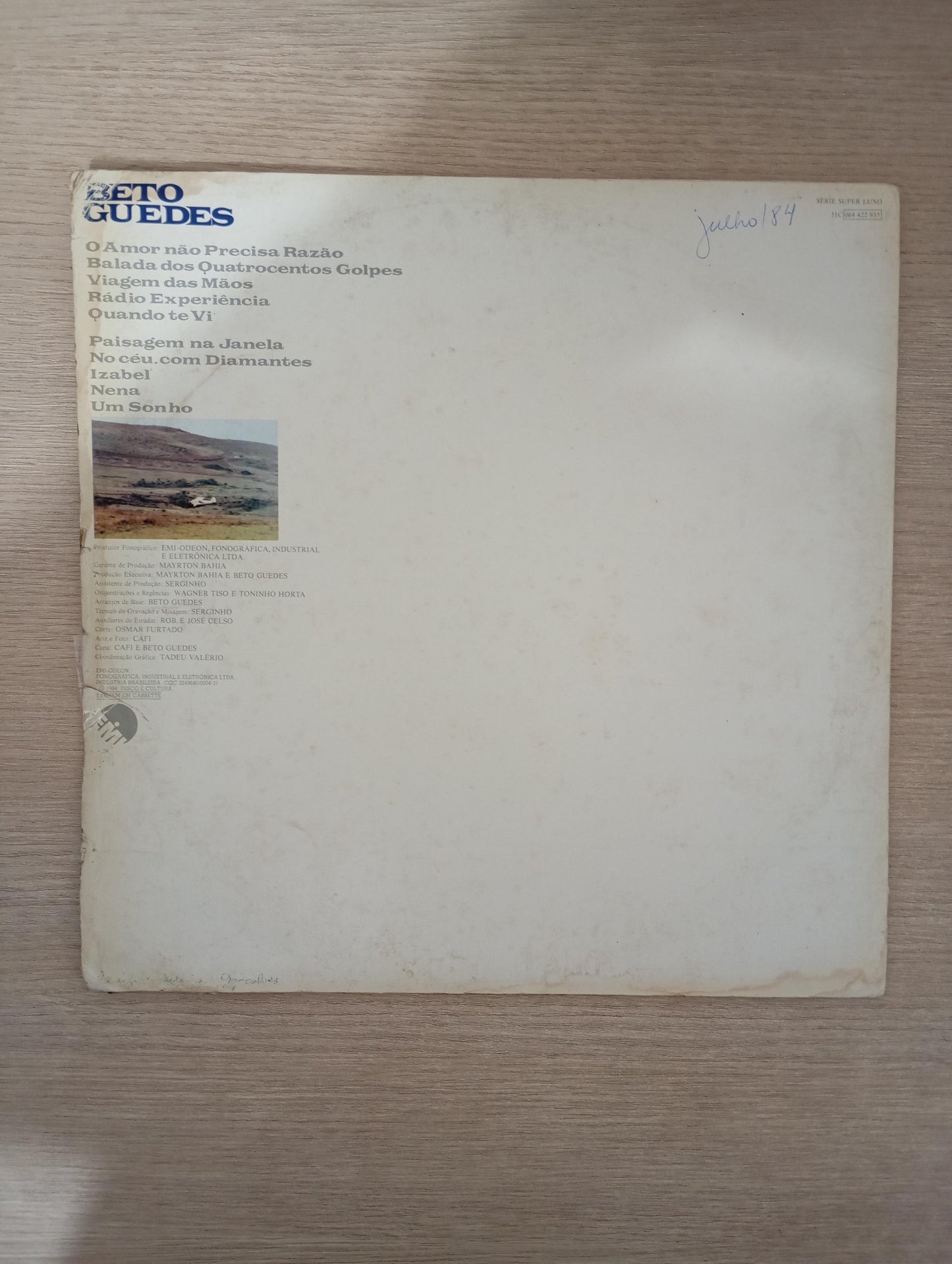 Lp Vinil Beto Guedes Viagem Das Mãos Com Encartes