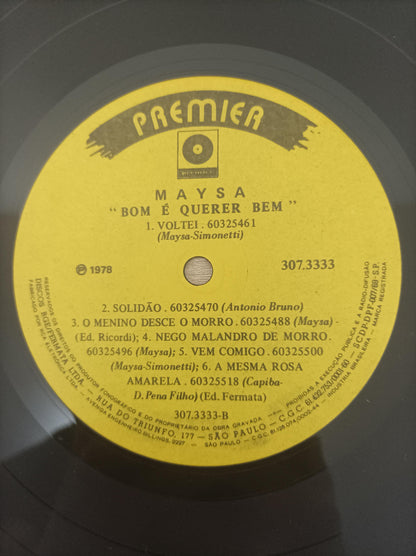 Lp Vinil Maysa Matarazzo Bom E Querer Bem