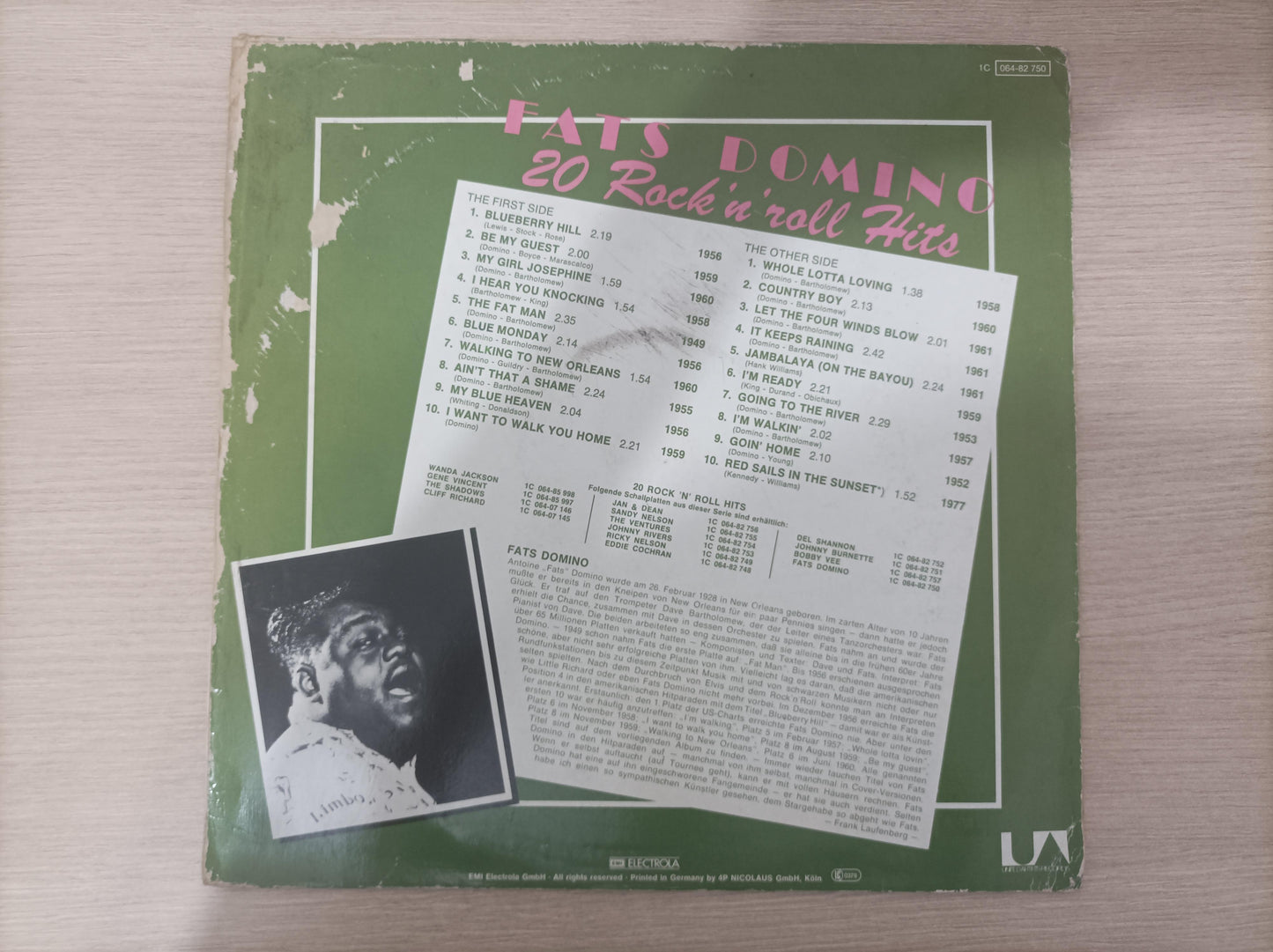 Lp Vinil Fats Domino 20 Rock 'N' Roll Hits Importado