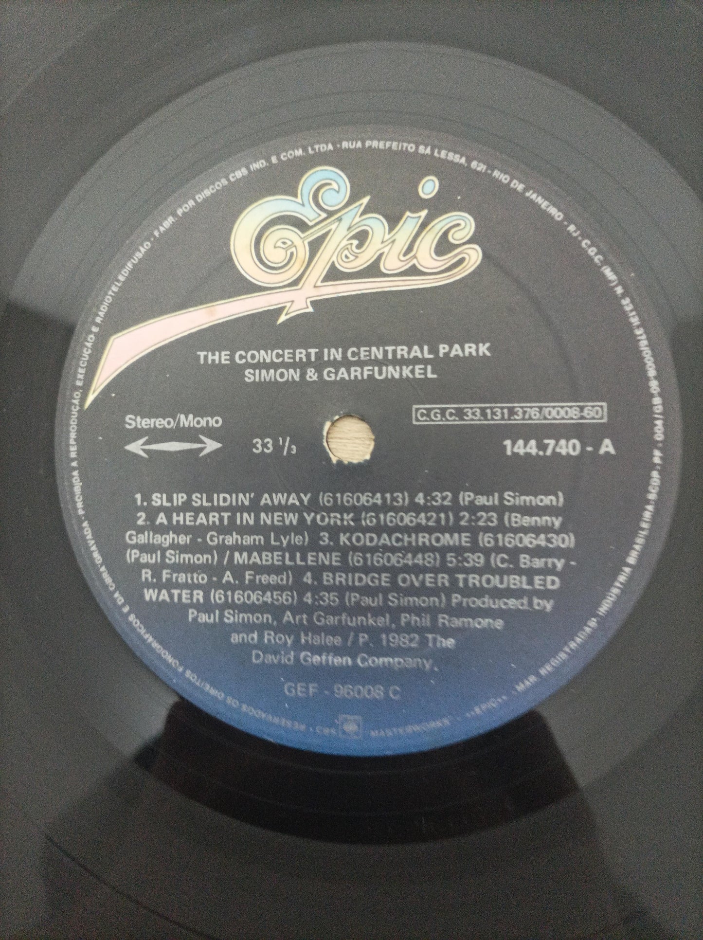 Lp Vinil Simon & Garfunkel Central Park Duplo C/ Encarte