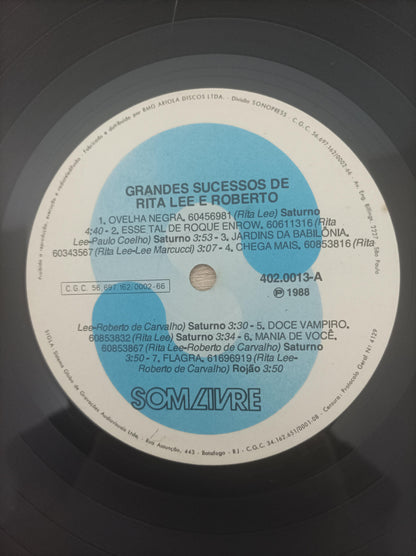 Lp Vinil Rita Lee & Roberto Grandes Sucessos de