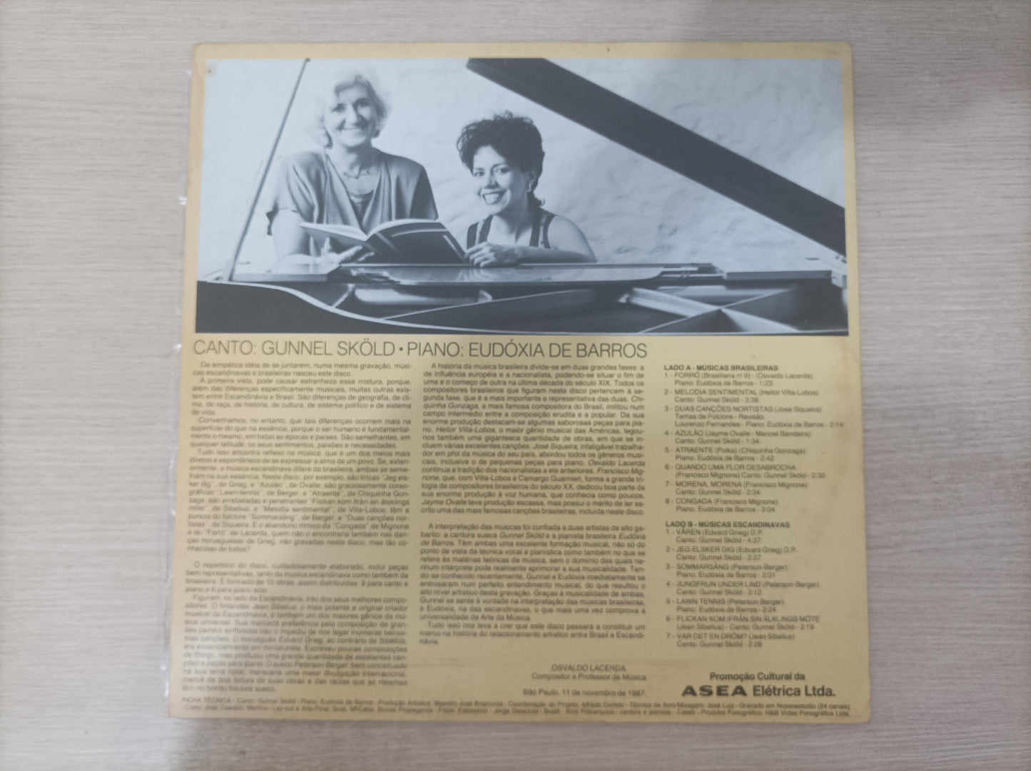 Lp Vinil Gunnel Sköld Brasil & Escandinávia C/ Encarte
