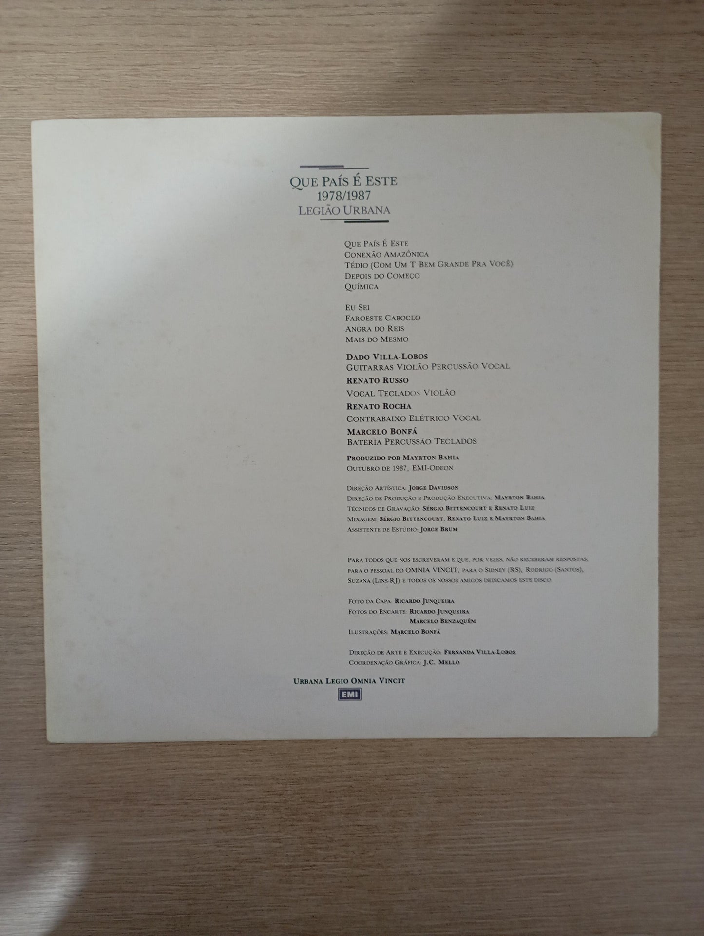Lp Vinil Legião Urbana Que País É Este 1978/1987 Com Encarte