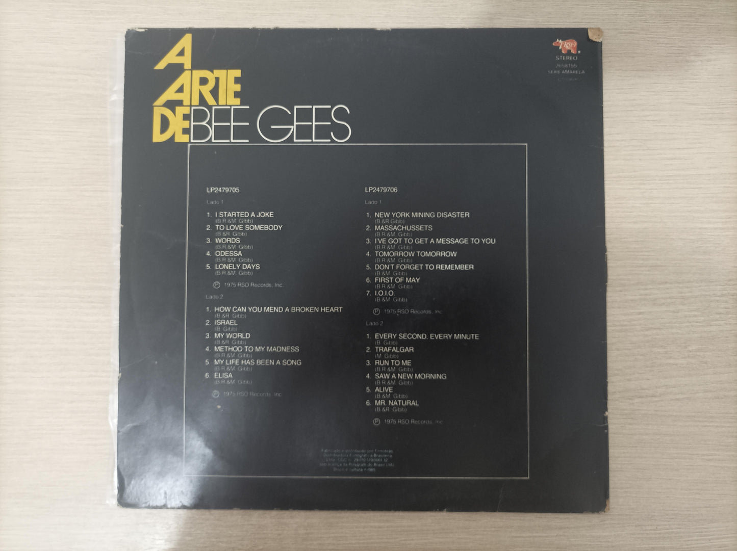 Lp Vinil Bee Gees A arte de Duplo