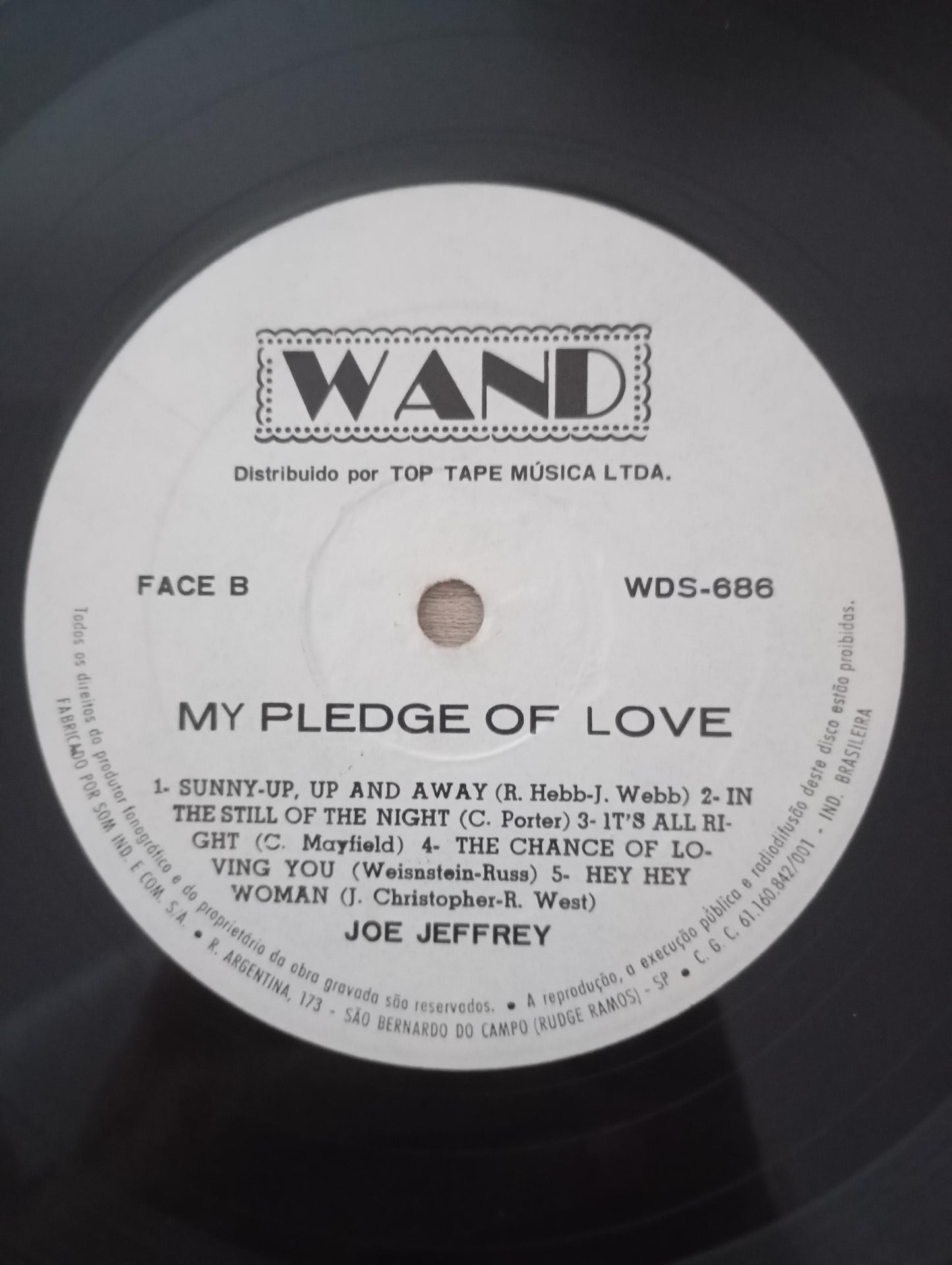 Lp Vinil Joe Jeffrey My Pledge Of Love