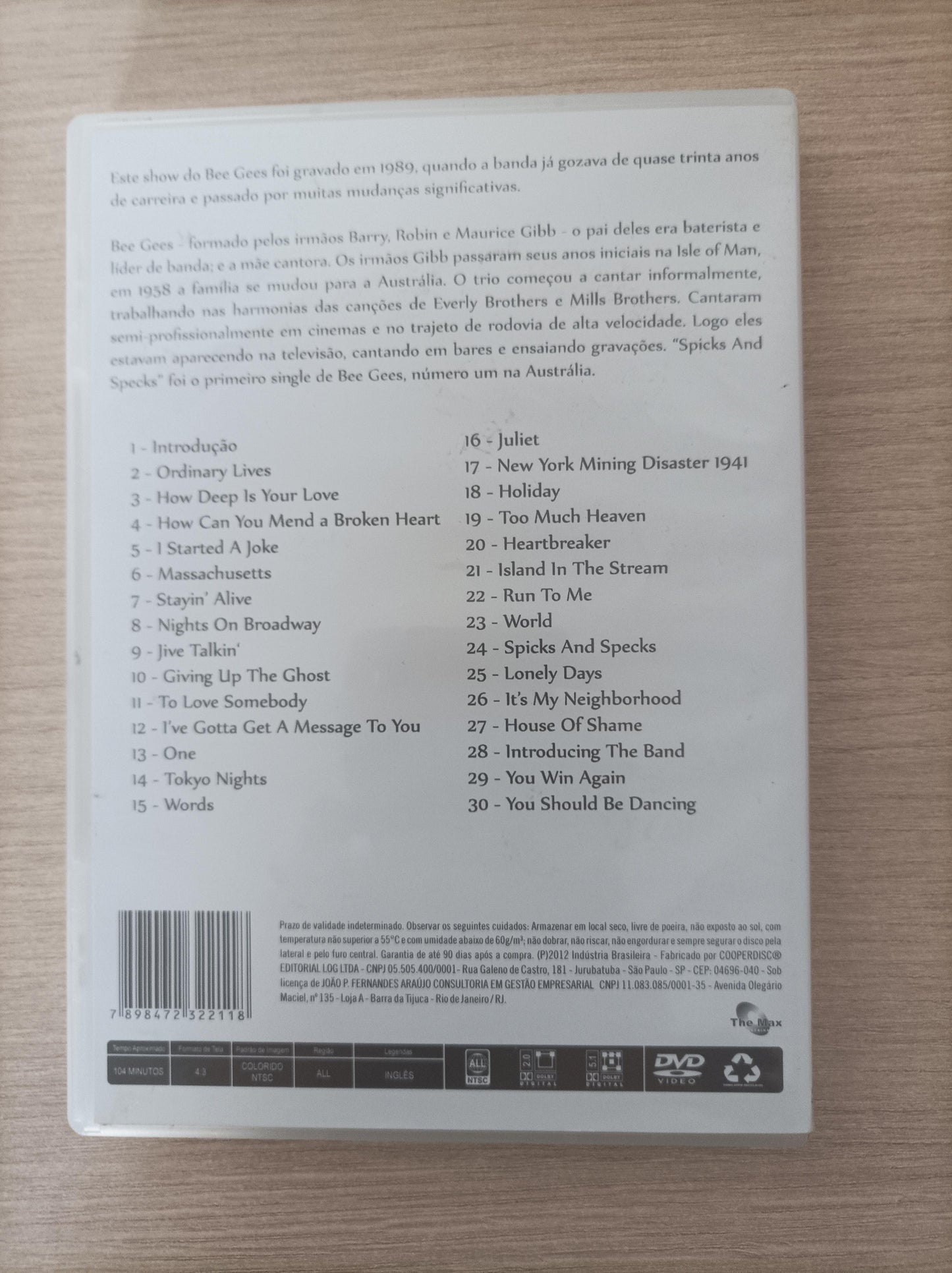 DVD Bee Gees Live The Definitive Show