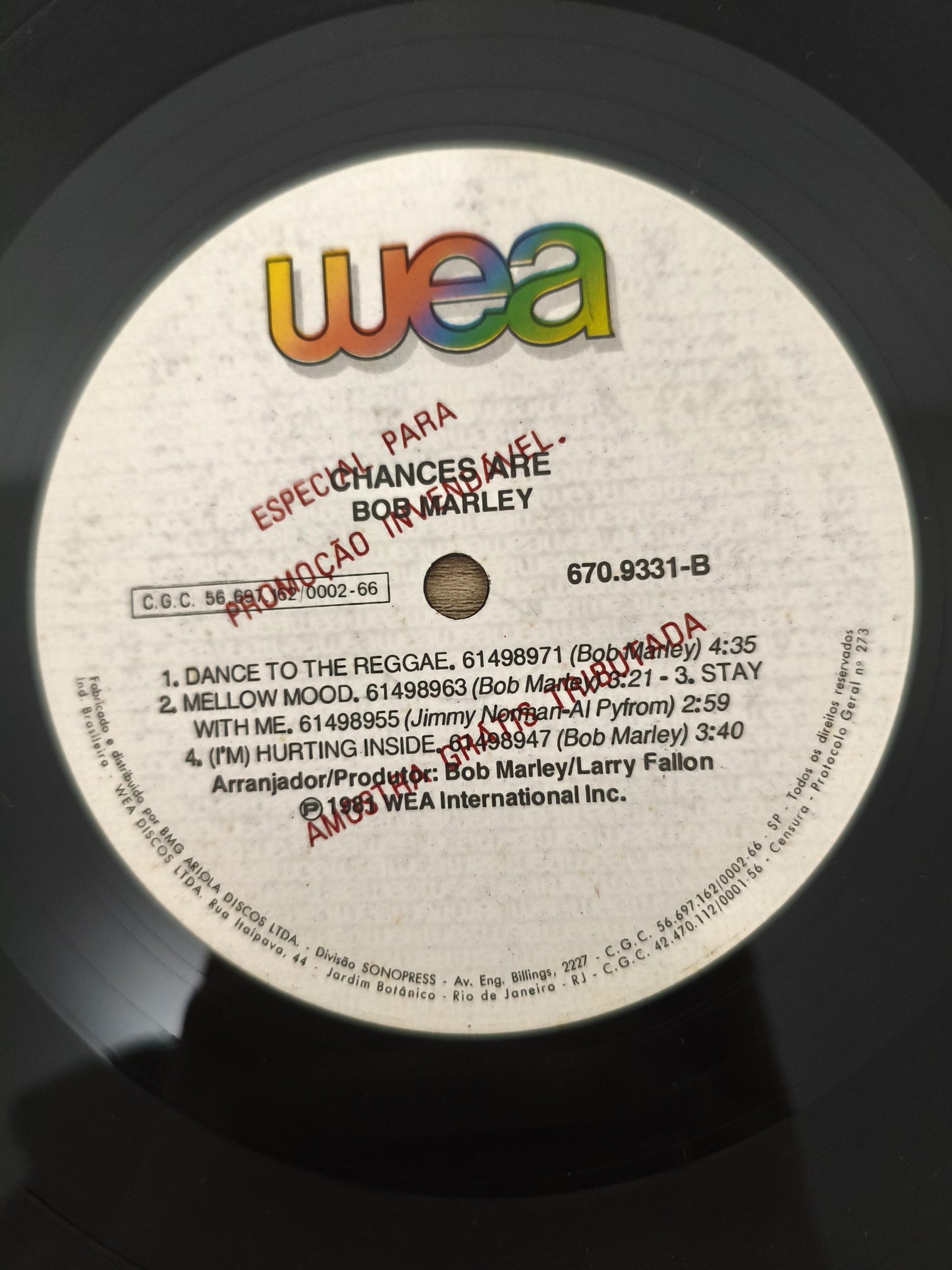 Lp Vinil Bob Marley Chances Are