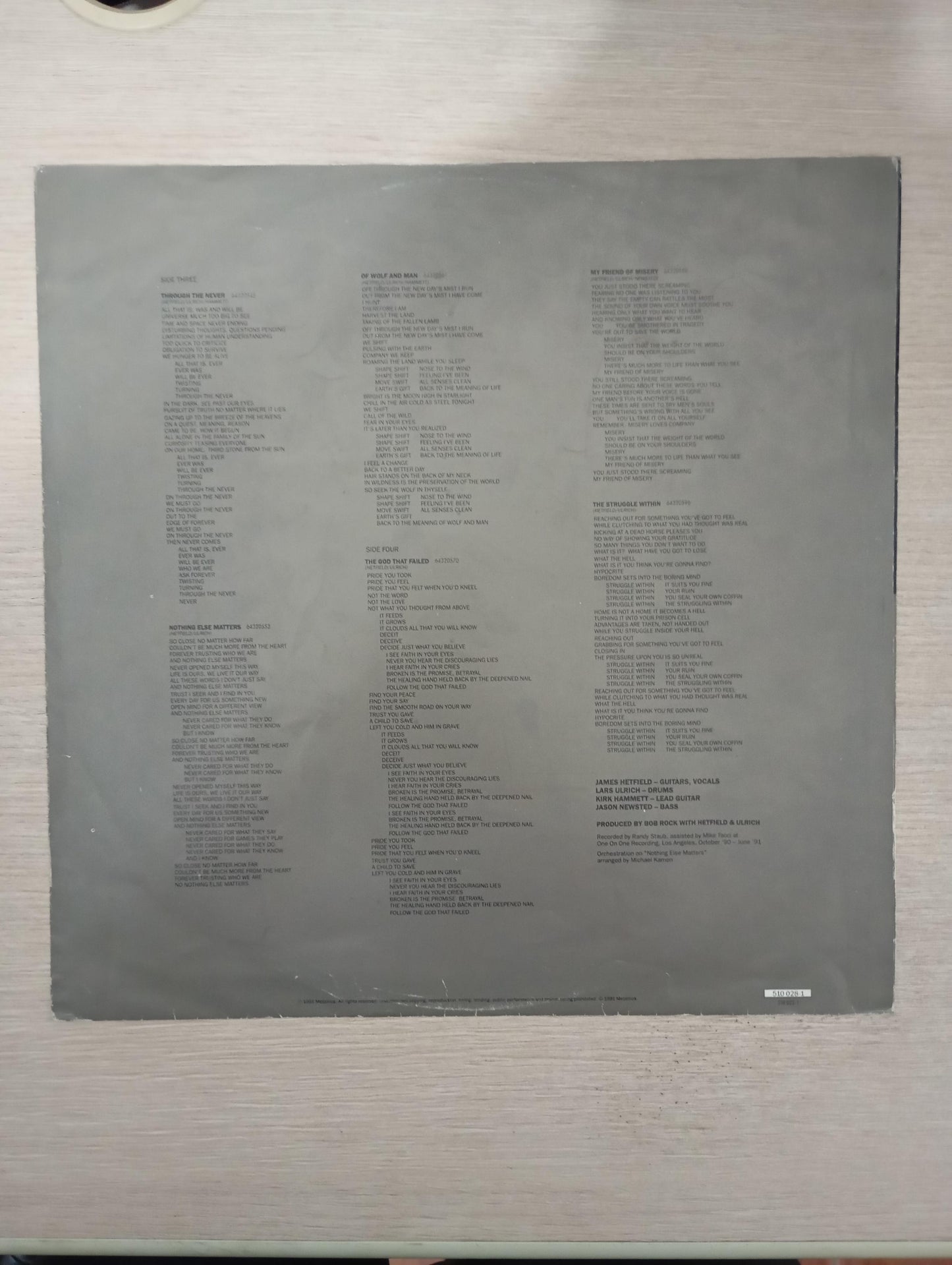 Lp Vinil Metallica Black Album 1991 Duplo Com Encartes