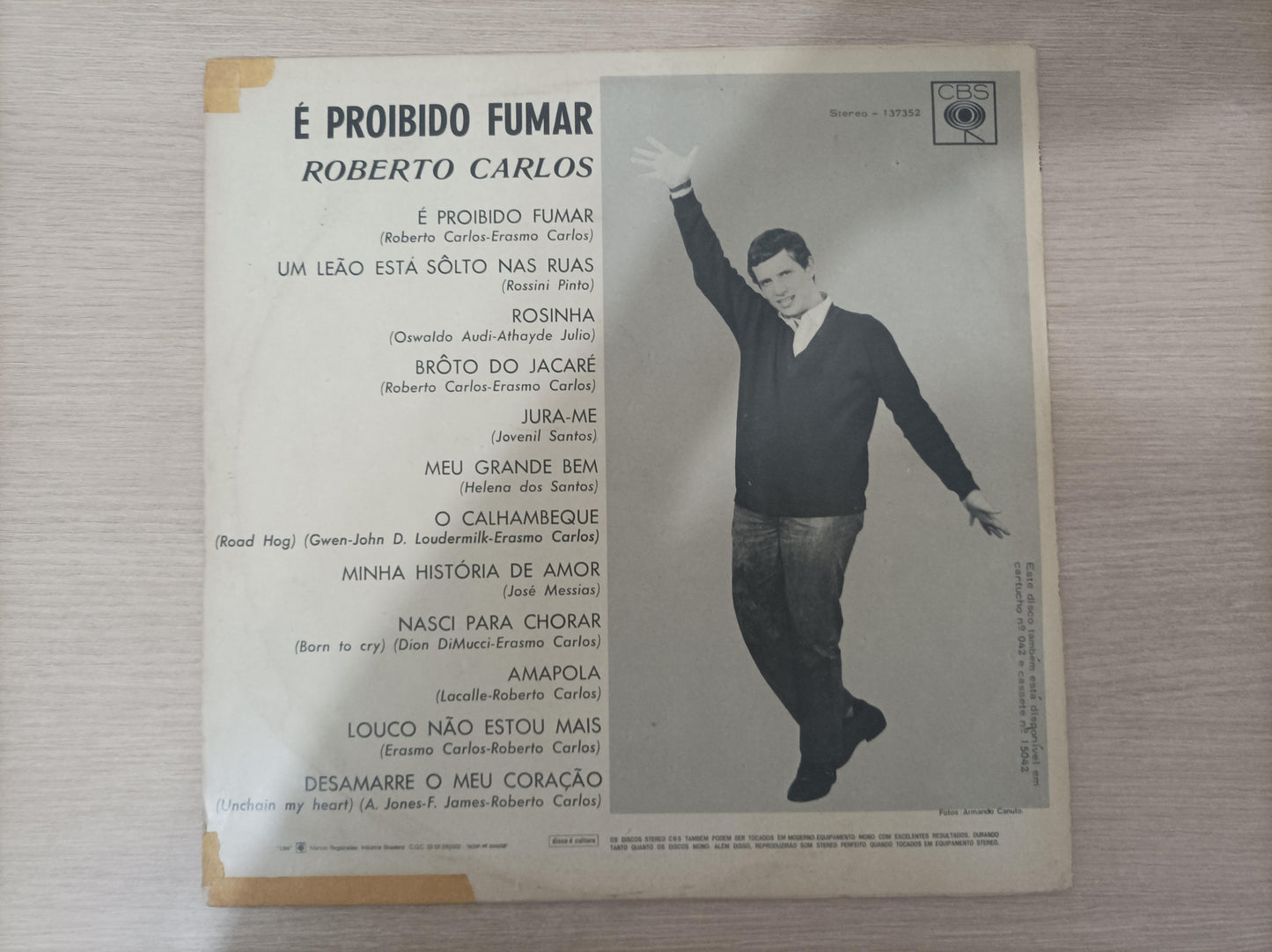 Lp Vinil Roberto Carlos É Proibido Fumar