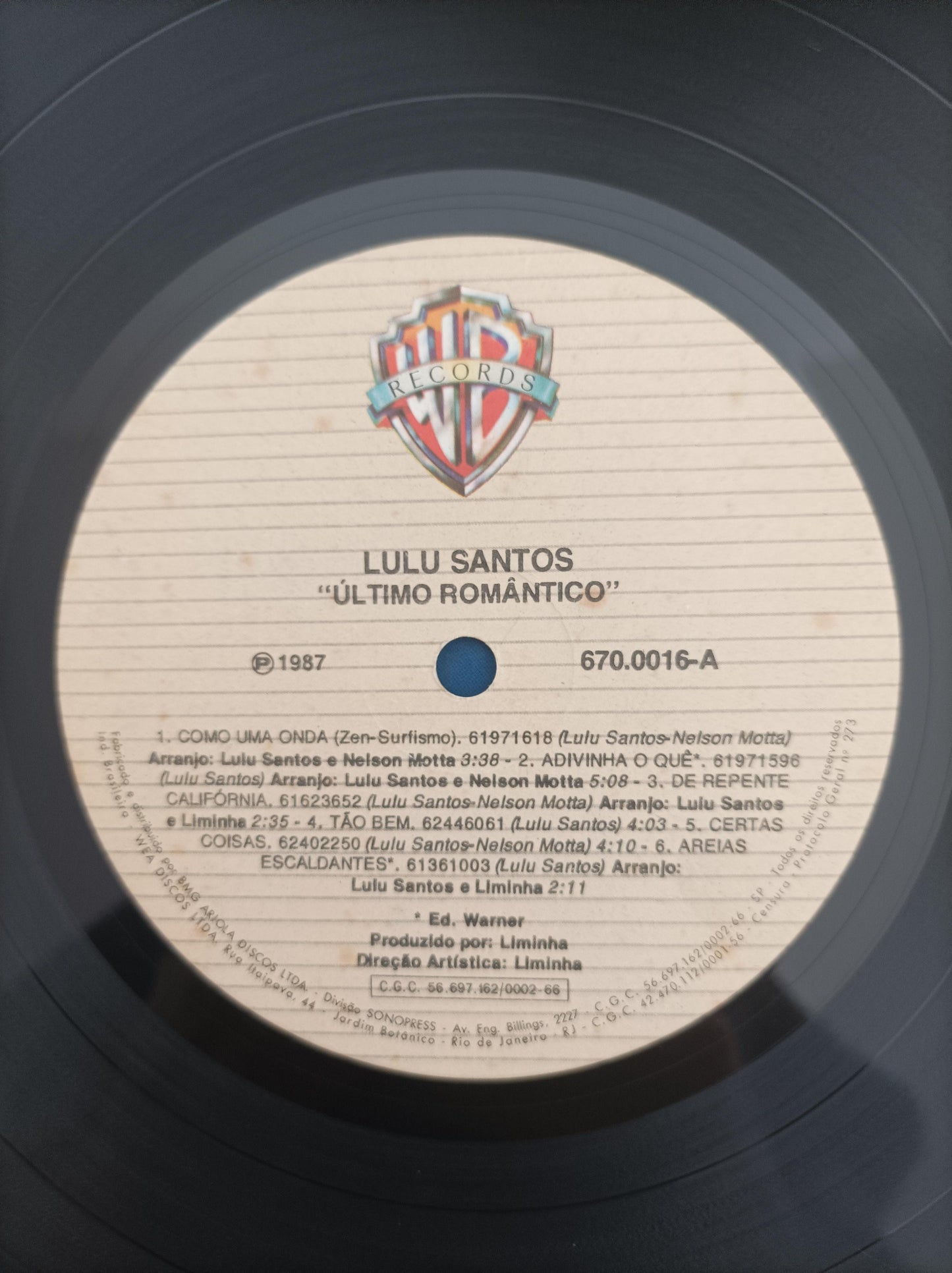 Lp Vinil Lulu Santos Último Romântico Com Encarte