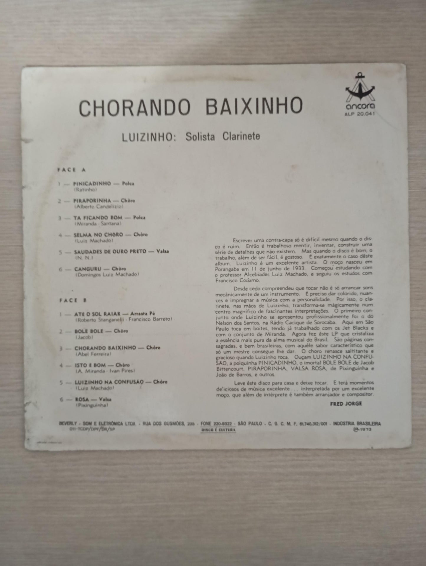 Lp Vinil Luizinho Chorando Baixinho