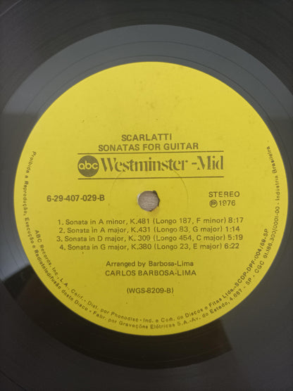 Lp Vinil Scarlatti from the gifted guitar of Barbosa-Lima