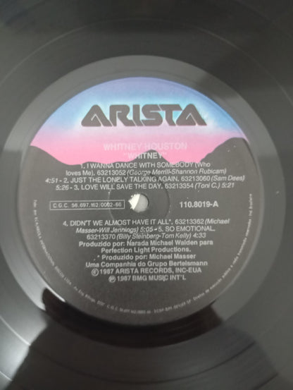 Lp Vinil Whitney Houston 1987 Com Encarte