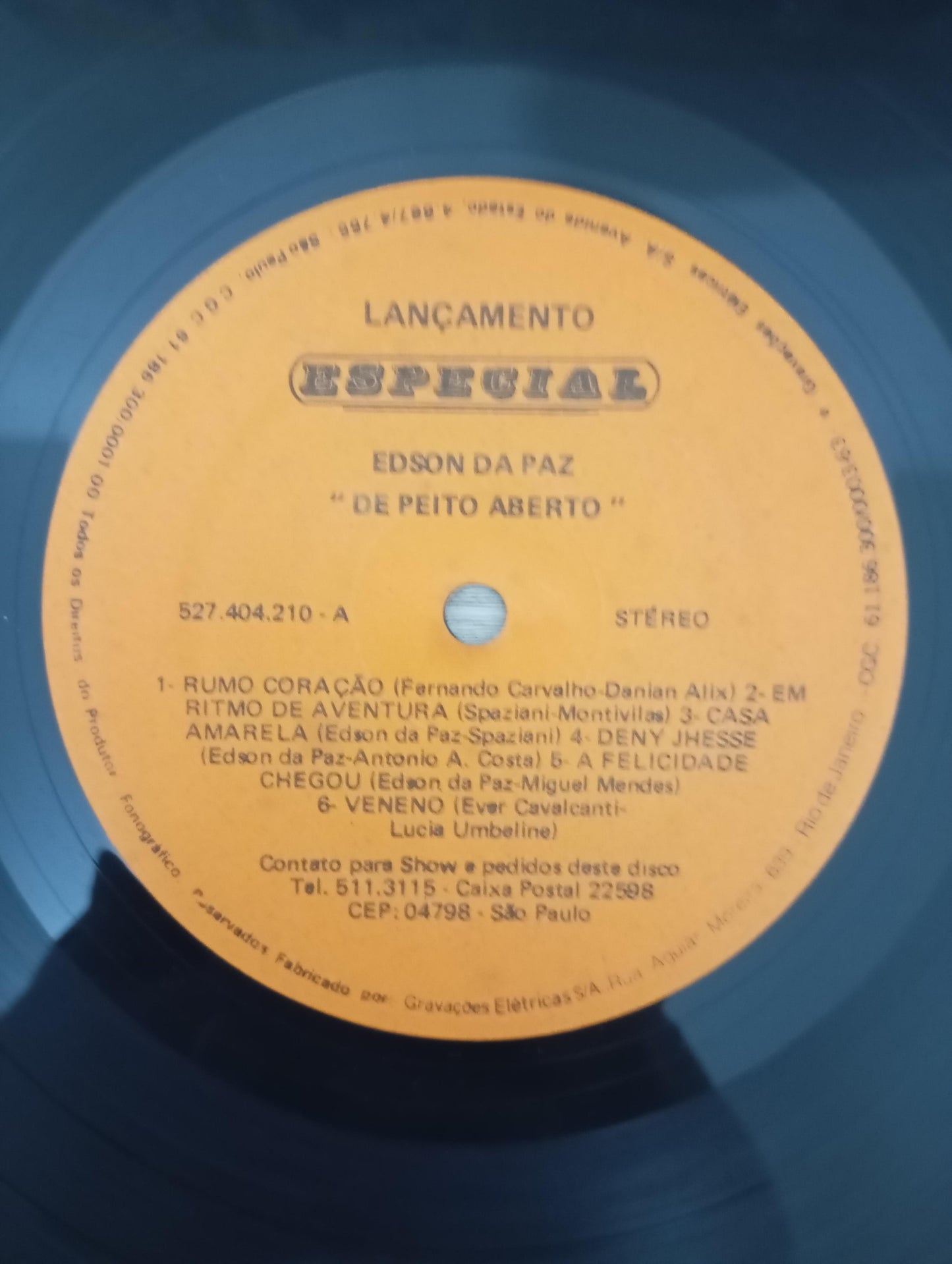 Lp Vinil Edson Da Paz De Peito Aberto