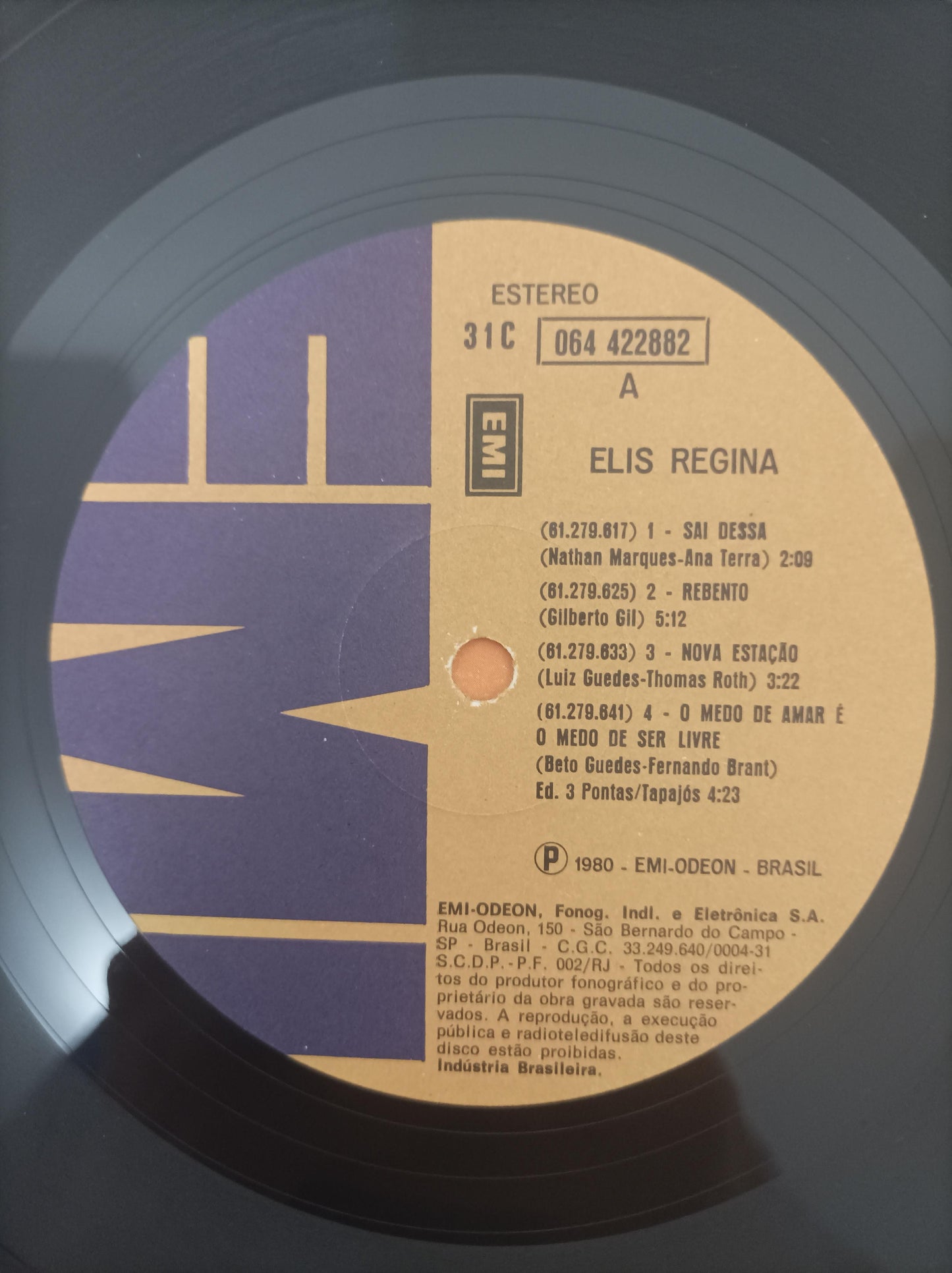 Disco Vinil 1980 Elis Regina Com Encarte A