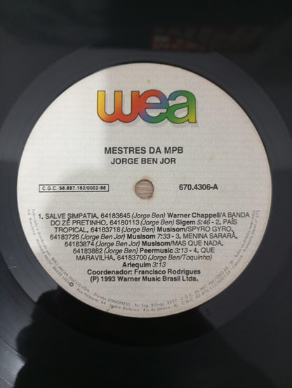 Lp Vinil Jorge Ben Mestres da MPB - Ao Vivo