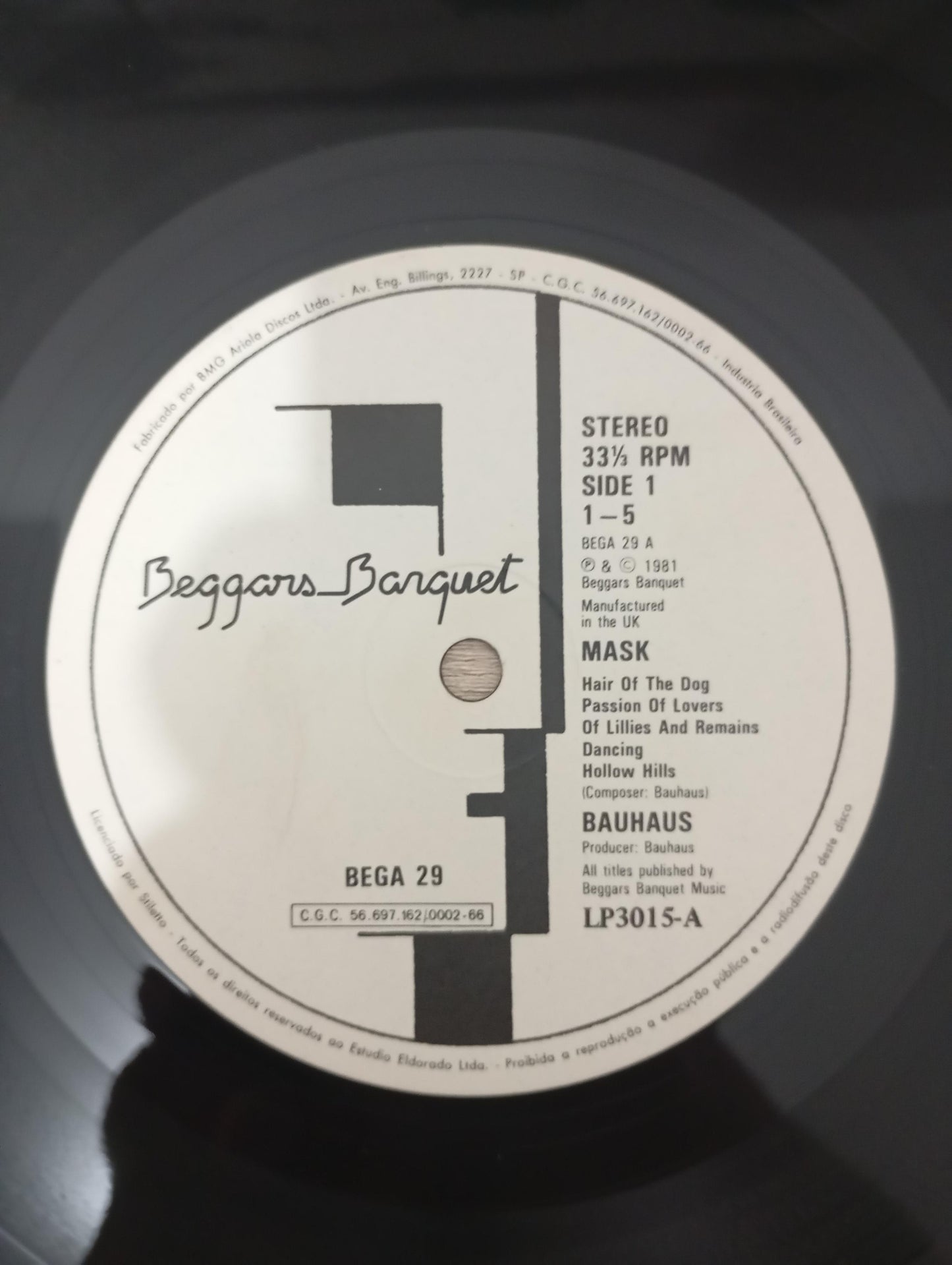 Lp Vinil Bauhaus Mask Capa Dupla