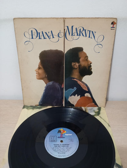 Lp Vinil Diana Ross & Marvin Gaye 1974 Com Encarte
