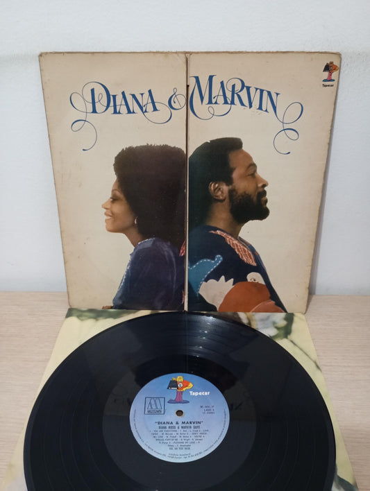 Lp Vinil Diana Ross & Marvin Gaye 1974 Com Encarte