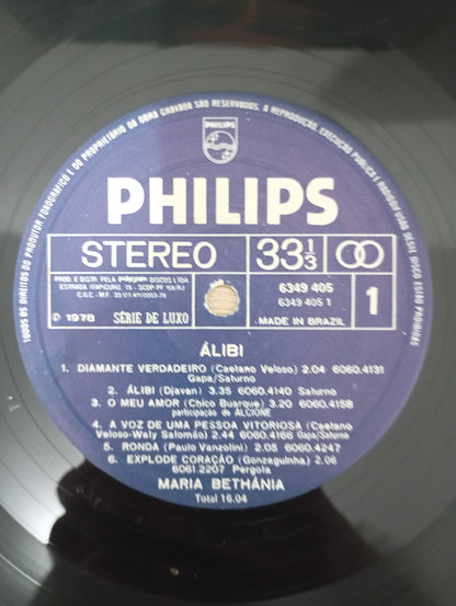 Disco Vinil Álibi Maria Bethânia A