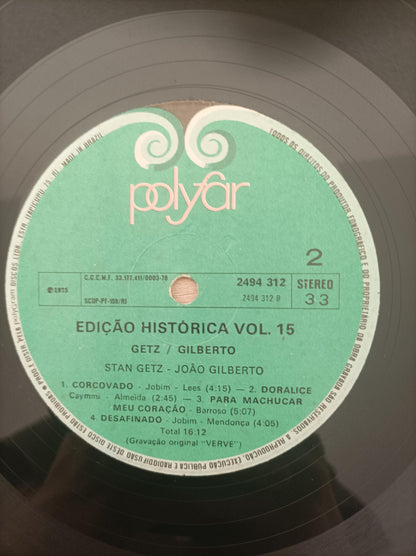 Lp Vinil João Gilberto Stan Getz Edição Histórica Vol. 15