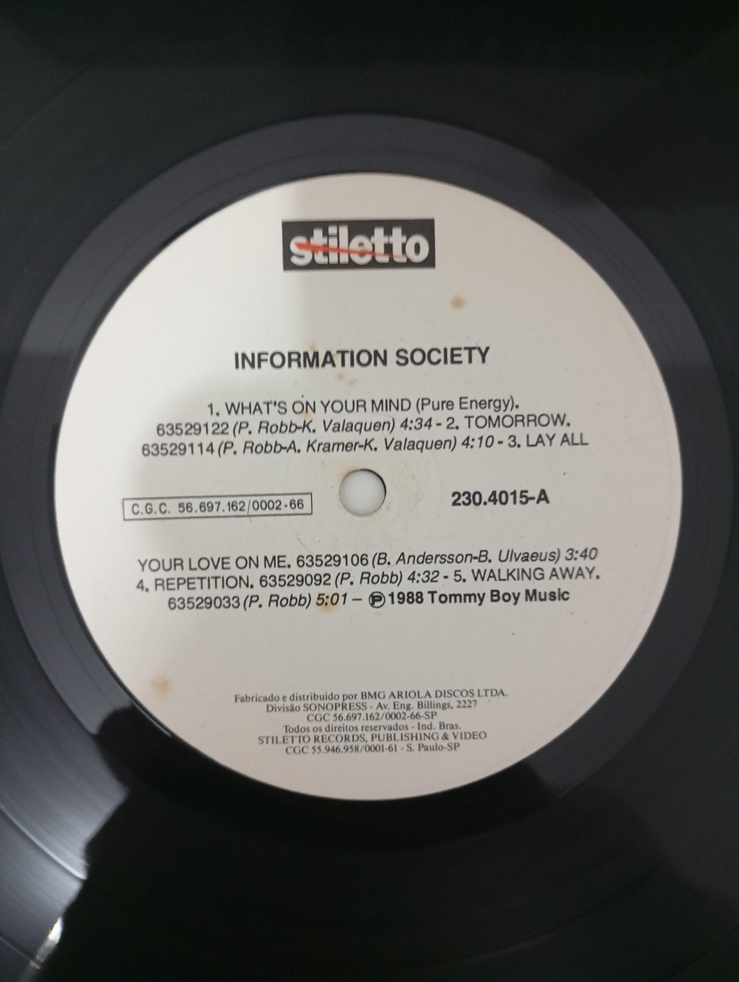 Lp Vinil Information Society 1988 Com Encarte