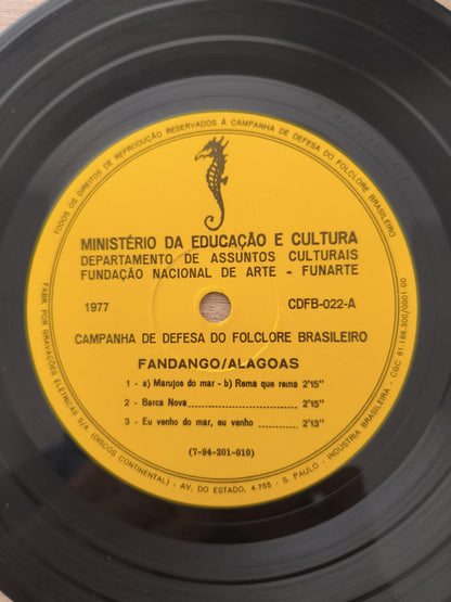 Compacto Vinil Folclore Brasileiro 22 Fandango / Alagoas