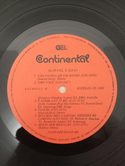 Lp Vinil Durval & Davi 1989