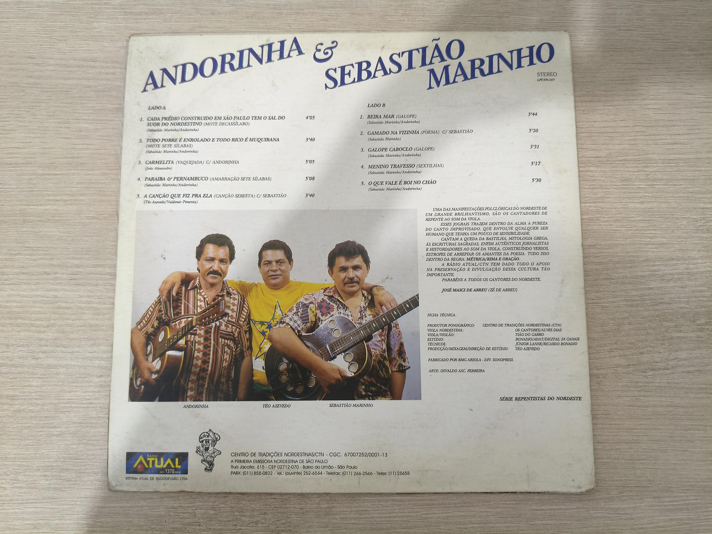 Lp Vinil Andorinha & Sebastião Marinho