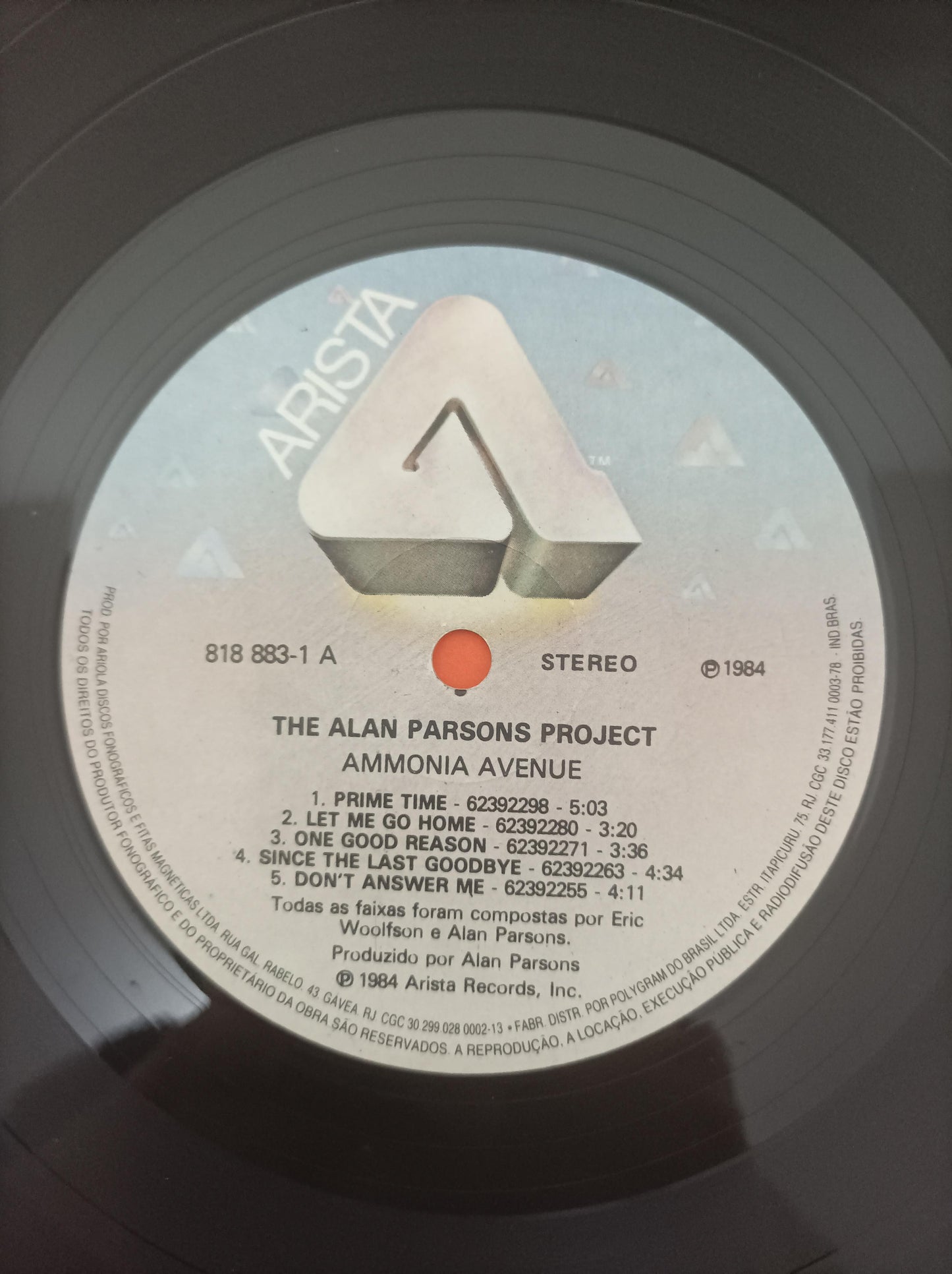 Lp Vinil The Alan Parsons Project Ammonia Avenue Com Encarte