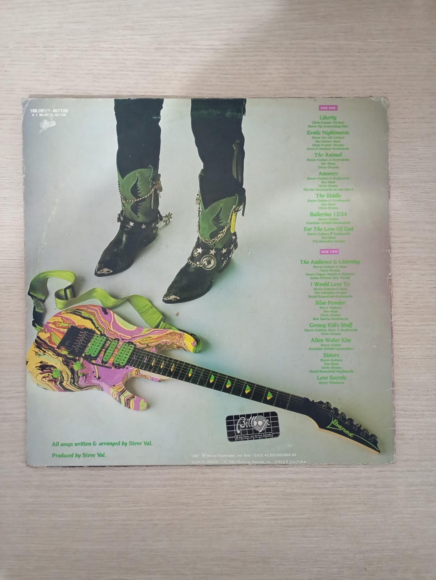 Lp Vinil Steve Vai Passion And Warfare Com Encarte