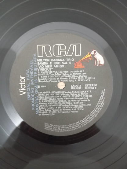 Lp Vinil Milton Banana Ao Meu Amigo Vinicius Samba É Vol 5