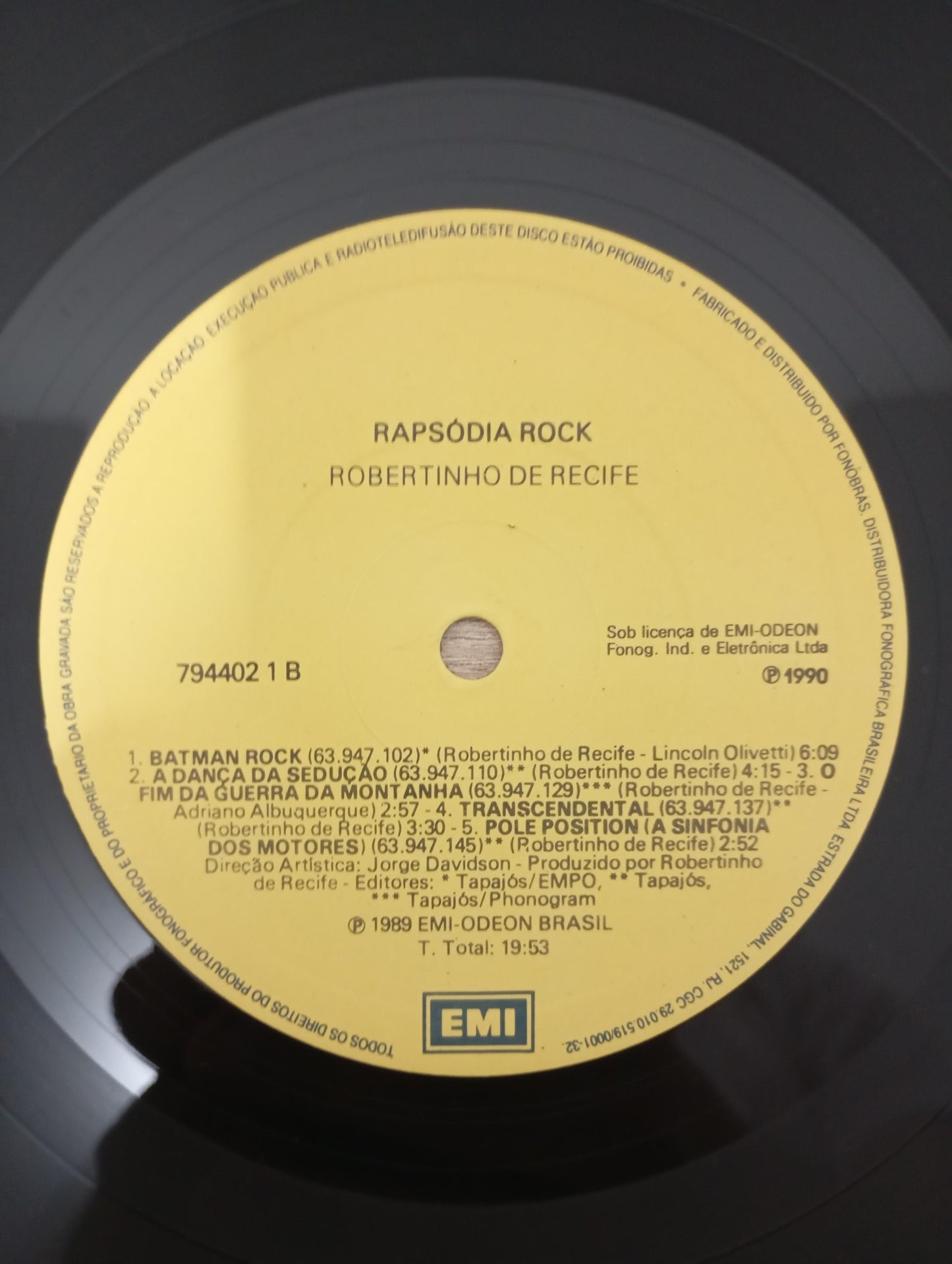Lp Vinil Robertinho De Recife Rapsodia Rock