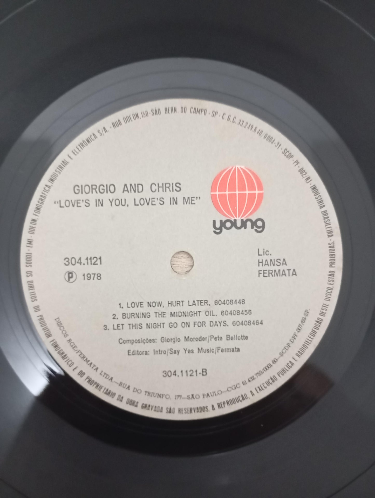 Lp Vinil Giorgio and Chris Love's In You, Love's In Me