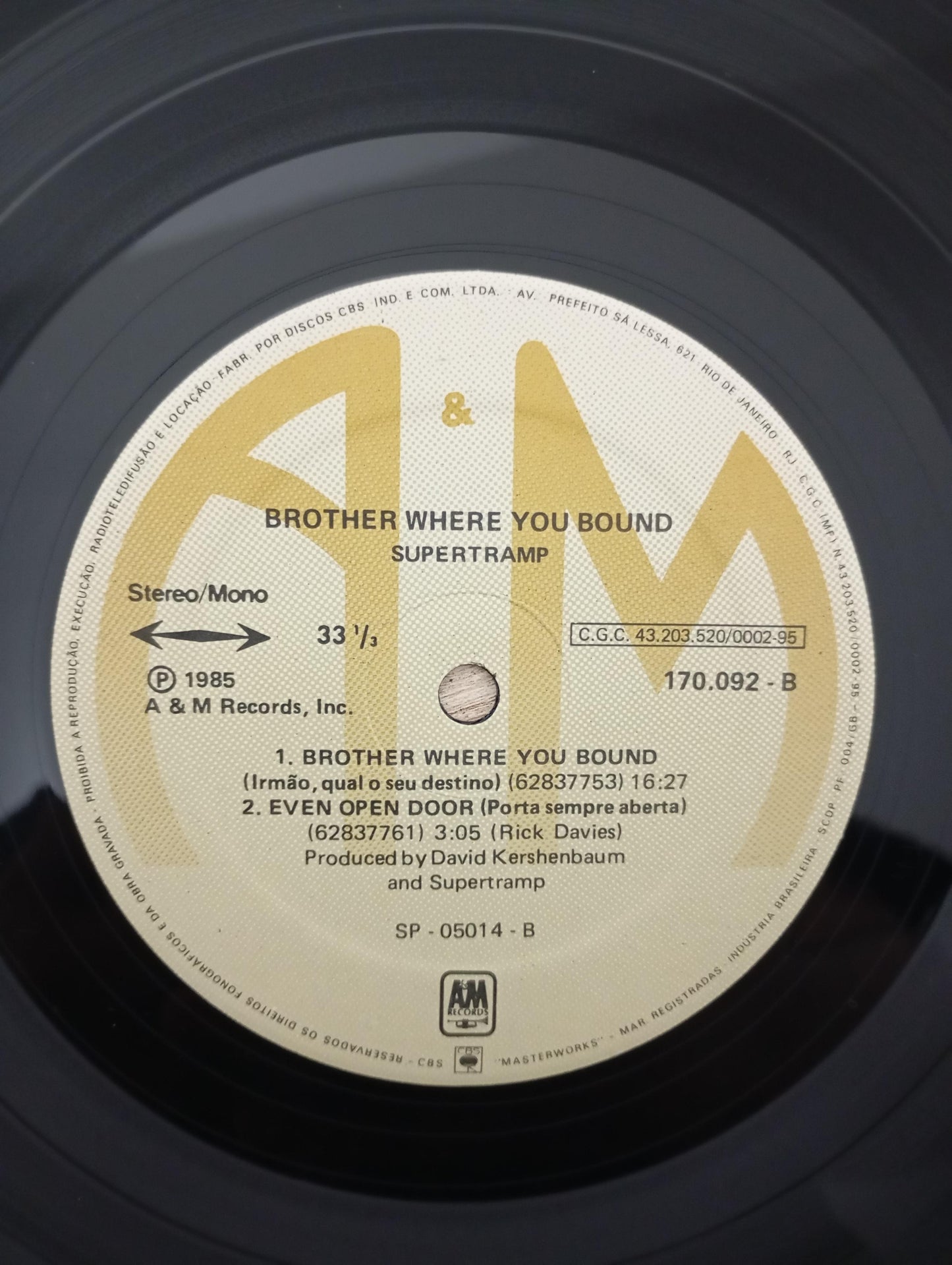 Lp Vinil Supertramp Brother Where You Bound Com Encarte