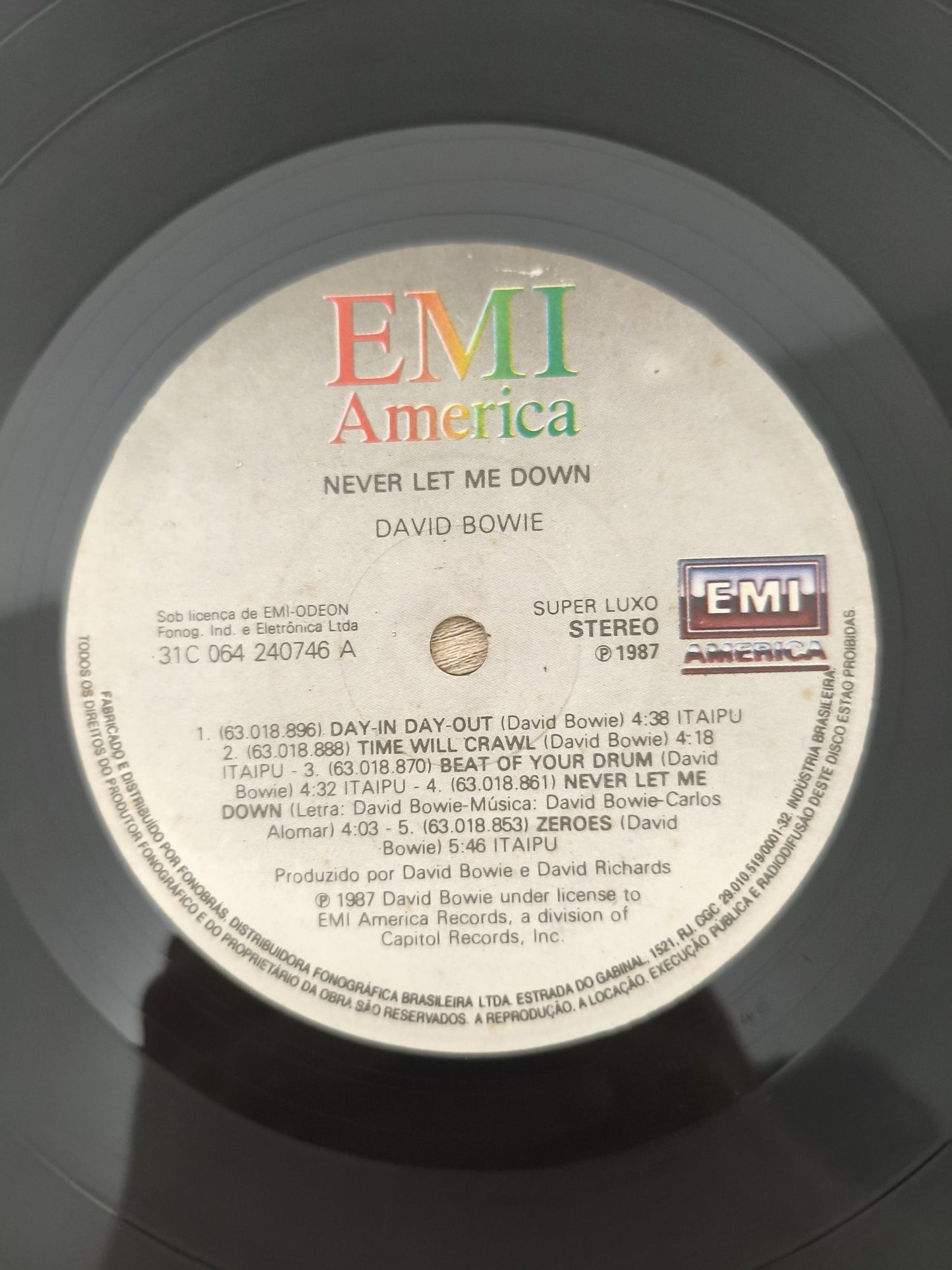Lp Vinil David Bowie Never Let Me Down Com Encarte