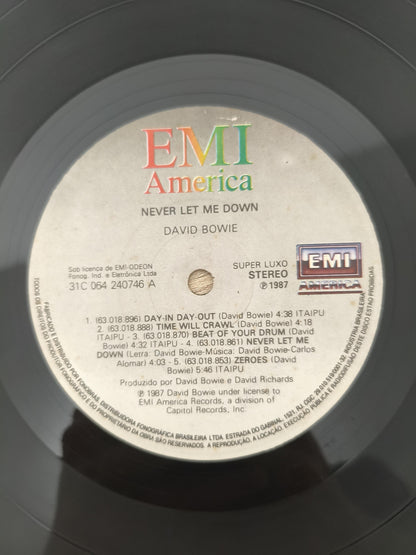 Lp Vinil David Bowie Never Let Me Down Com Encarte
